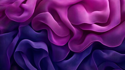 Obraz premium Abstract Purple and Blue Fabric Draped Waves