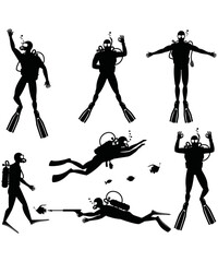 Scuba Diving Silhouette