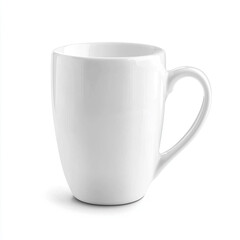 White ceramic mug with sleek design
