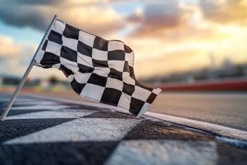  Checkered Flag Finish Line Sunset Race Photo © El Media
