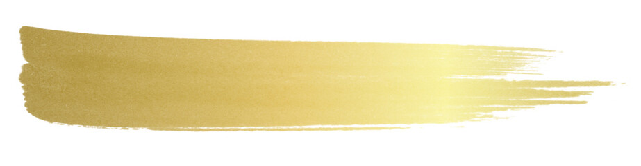 Gold brush watercolor ink stroke label, Editable isolated background
