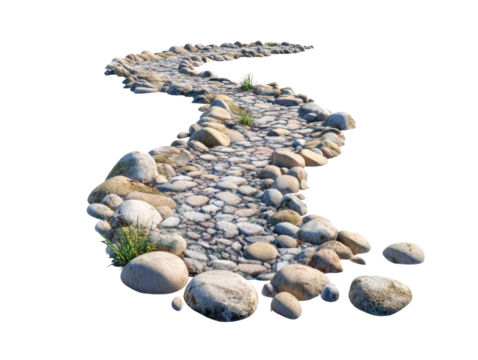 Isolated Winding Stone Path
