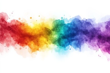 Obraz premium Colorful watercolor splash with vibrant hues blending seamlessly across the canvas