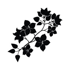 black and white background with leaves
