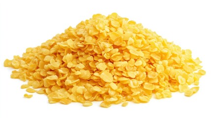 Corn Flakes isolated on white background, full depth of field