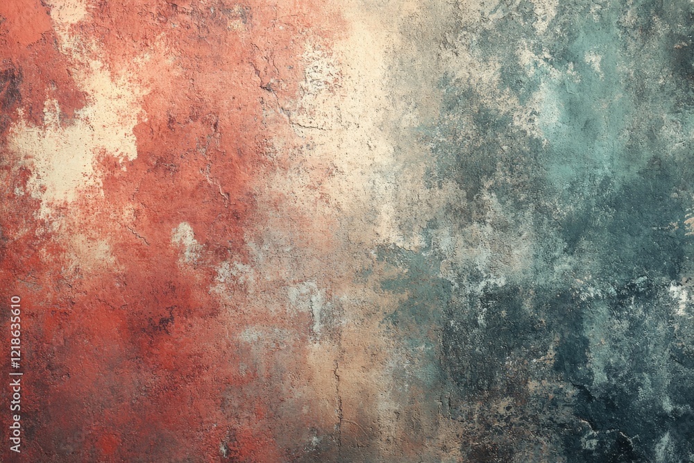 Poster textured wall surface showcasing a blend of warm and cool tones with intricate patterns