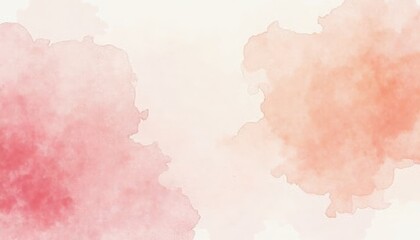 Obraz premium Abstract watercolor background with pastel pink and peach splashes, artistic elegance