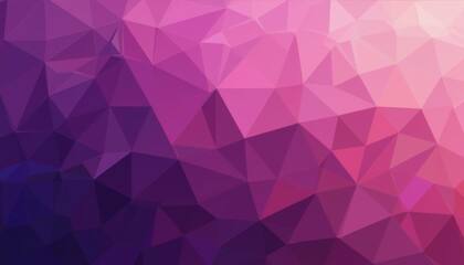 Fototapeta premium Abstract polygonal design in gradients of purple and pink, modern art
