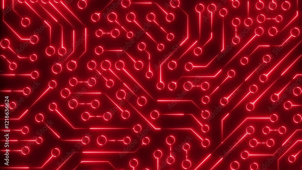 Poster blue circuit animation motherboard background loop
