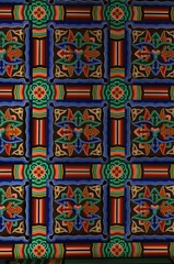 Photo du plafond du temple Beomnyeonsa a coté du Gyeonabokgung temple
Le plafond est situé  dans la salle de prière 