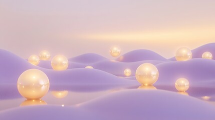 A dreamy glowing composition of pale goldenrod blending into lavender tones