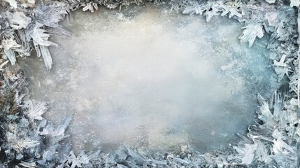 Elegant ice frame design for photography nature-themed art winter wonderland serene environment creative perspective