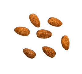 Almonds isolated on transparen png.