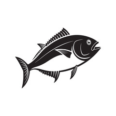 Fish or seafood flat icon design, for food apps and websites. 