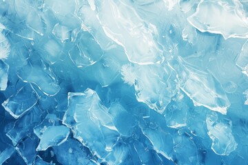 Obraz premium Thick and freezy pieces of ice surface. Detailed photo textured background