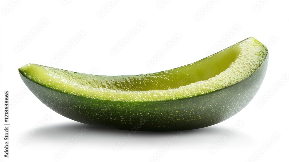 Poster cucumber slice isolated on white background, full depth of field