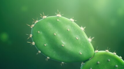 Macro shot of cactus leaf desert environment nature fine textures and spiky details focused lighting