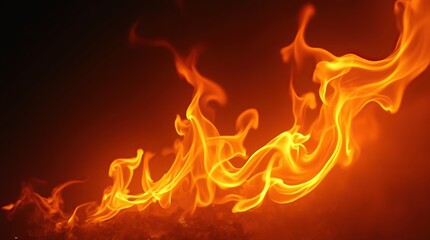 Fototapeta premium Bright and dynamic fire flames.