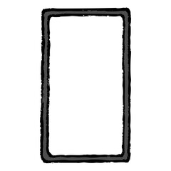 筆タッチのスマートフォンのイラスト