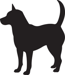 dog silhouette vector design new style