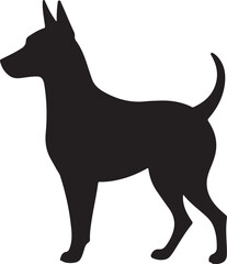 dog silhouette vector design new style