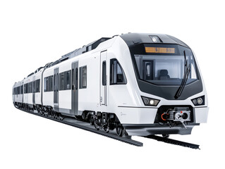 Isolated Modern White Train