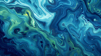 Obraz premium Abstract blue and green pattern with texture resembling marbled surfaces, generative ai