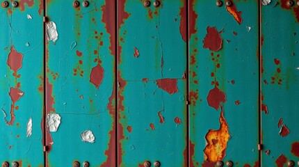 Fototapeta premium Rusty Teal Metal Texture