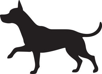 dog silhouette vector design new style