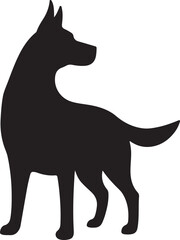 dog silhouette vector design new style