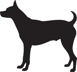 dog silhouette vector design new style