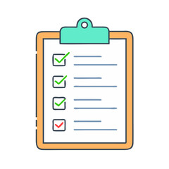 clipboard with checklist icon, clipboard with checklist vector illustration-simple illustration of clipboard with checklist, perfect for clipboard with checklist logos and icons