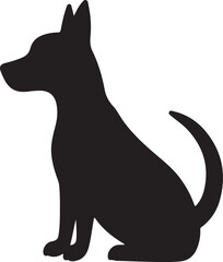 dog silhouette vector design new style