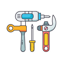 diy tools icon, diy tools vector illustration-simple illustration of diy tools, perfect for diy tools logos and icons
