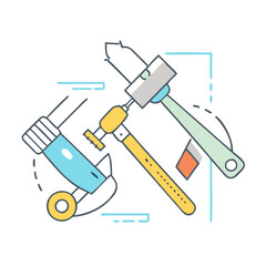diy tools icon, diy tools vector illustration-simple illustration of diy tools, perfect for diy tools logos and icons