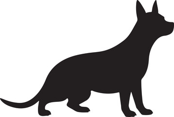 dog silhouette vector design new style