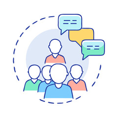 group discussion icon, group discussion vector illustration-simple illustration of group discussion, perfect for group discussion logos and icons