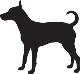 dog silhouette vector design new style