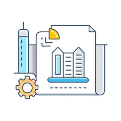 prototype building icon, prototype building vector illustration-simple illustration of prototype building, perfect for prototype building logos and icons