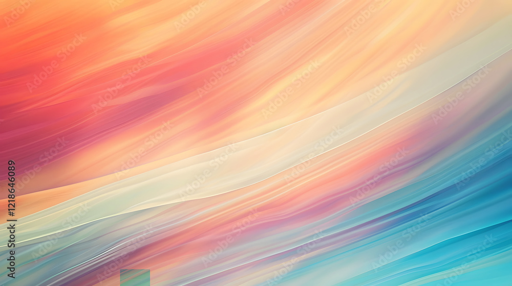 Poster abstract blurred color gradient background, generative ai