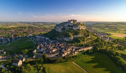 Aerial View of Ch?teau de Ch?tillon-sur-Seine and its Picturesque Surroundings