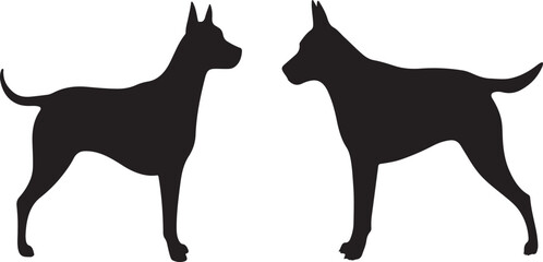 dog silhouette vector design new style