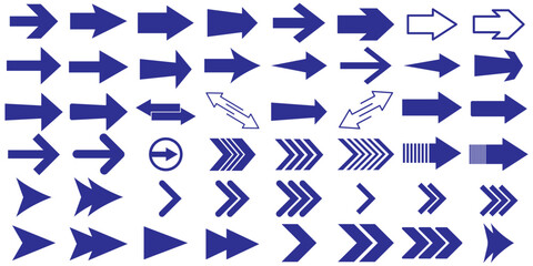  Arrow vector icon. Arrows vector illustration collection.  Blue Arrow icon set. Mega set of vector arrows. Arrows big blue set icons. Arrow icon. Arrow vector collection. Arrow. Cursor. Modern simple
