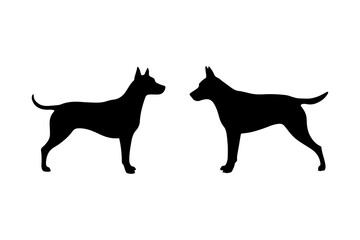 a cute dog silhouette vector design 