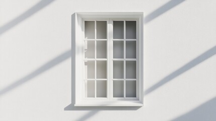 Fototapeta premium Dreamlike white window with gigapixel detail aesthetic architecture minimalist style bright environment modern viewpoint