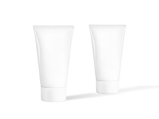 Blank cosmetic bottle, cream tube mockup