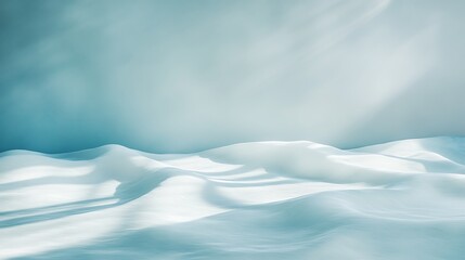 Serene White Undulating Landscape Under Soft Light