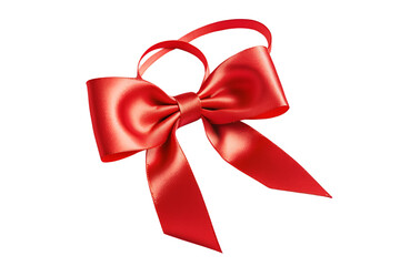 Bright Red Bow PNG for Holiday Gift Wrapping and D&eacute;cor
