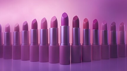 Sleek, high-end lipstick tubes in neutral tones displayed in soft ambient lighting.