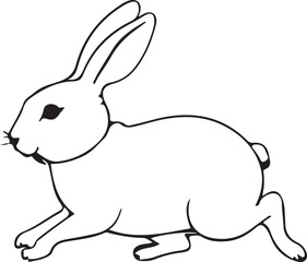 rabbit silhouette vector design 
